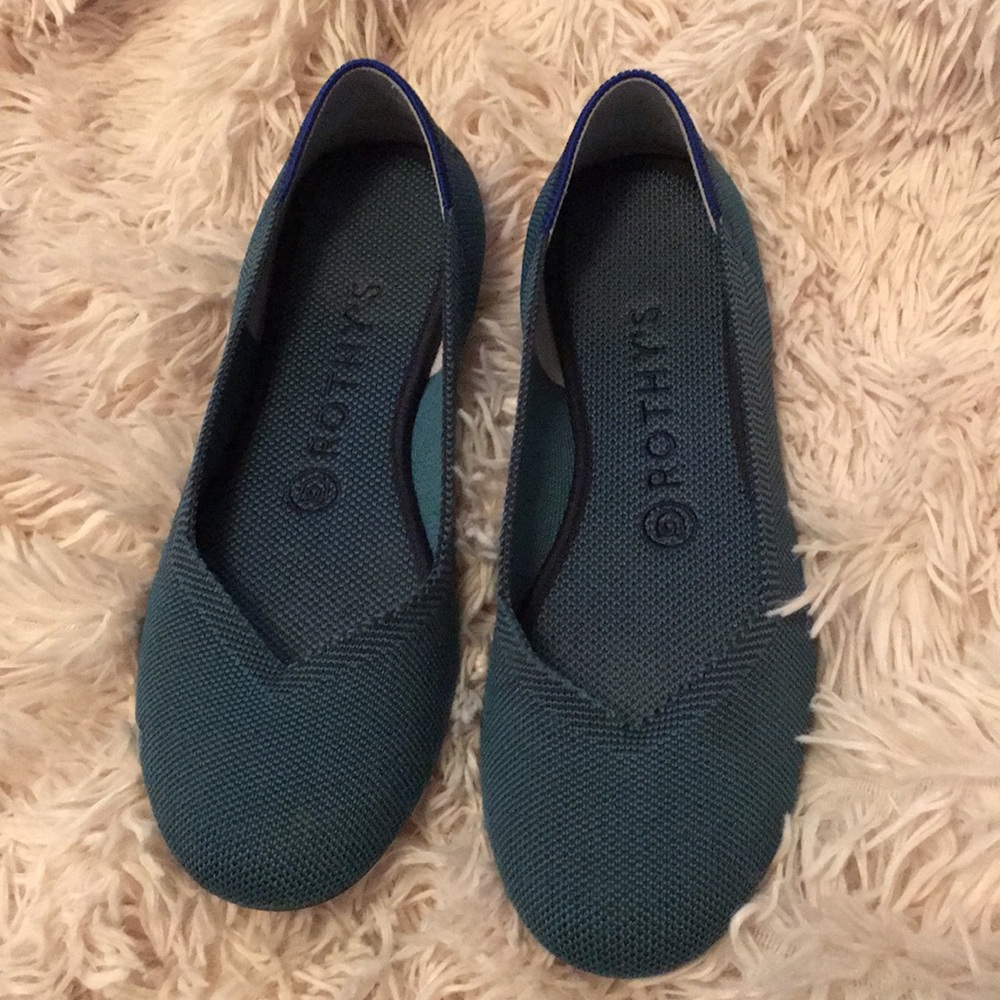 Rothy's Spruce Python Flats